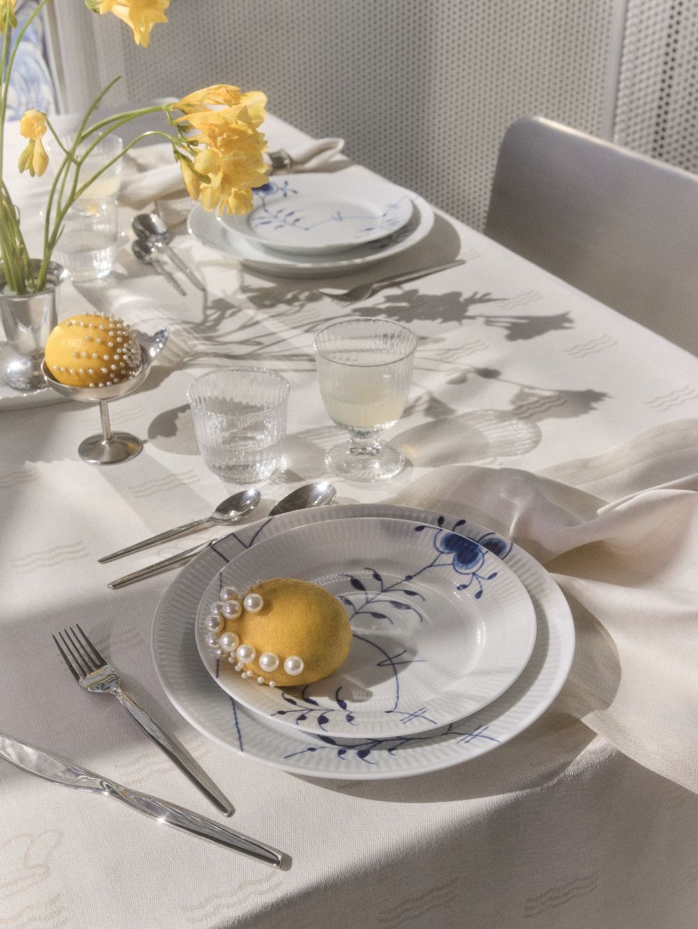 Royal Copenhagen dækket bord