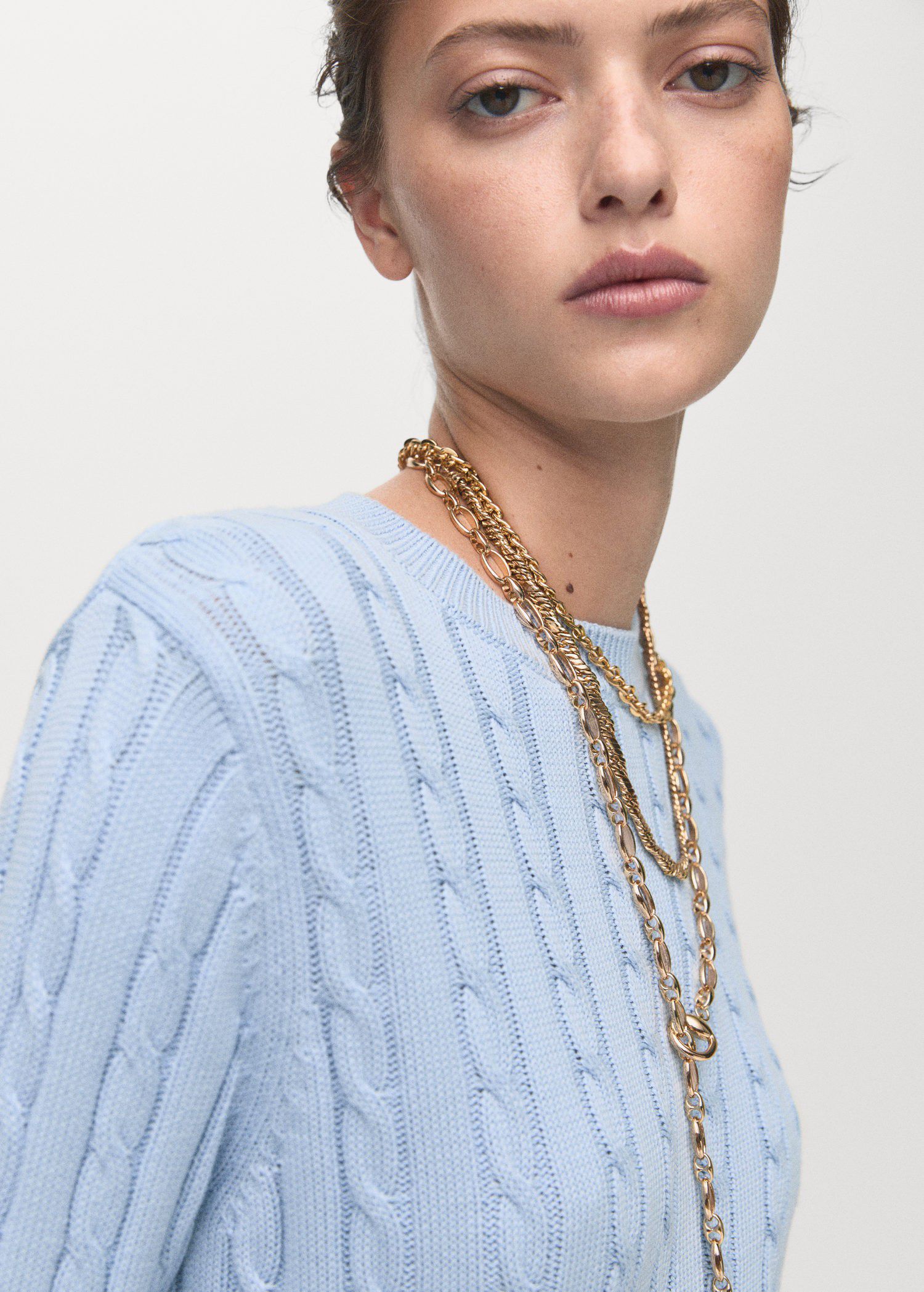 Braided knitted sweater