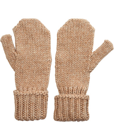 Knitted Mittens - Camel 6011