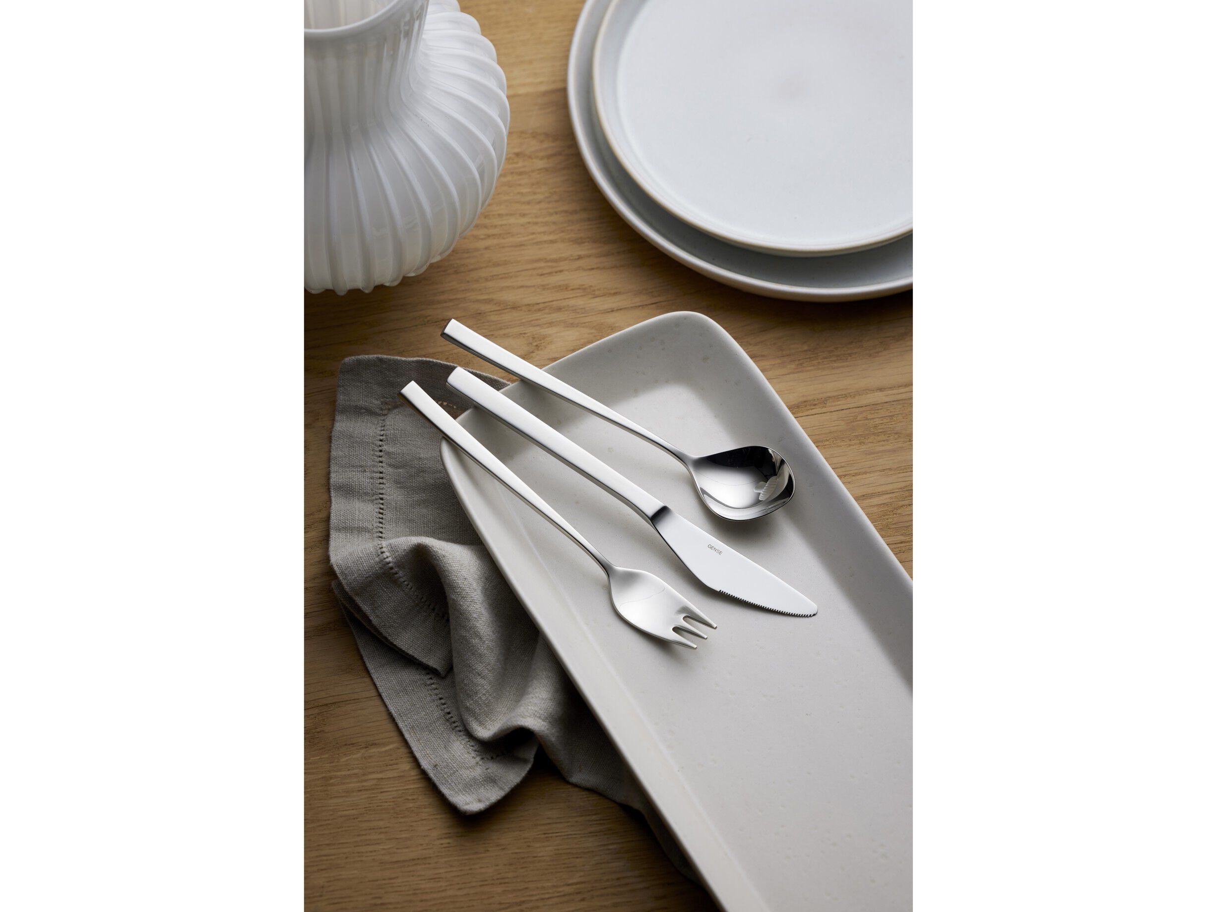 Dessertsked Fuga 17 cm Matt/Blankt st&aring;l