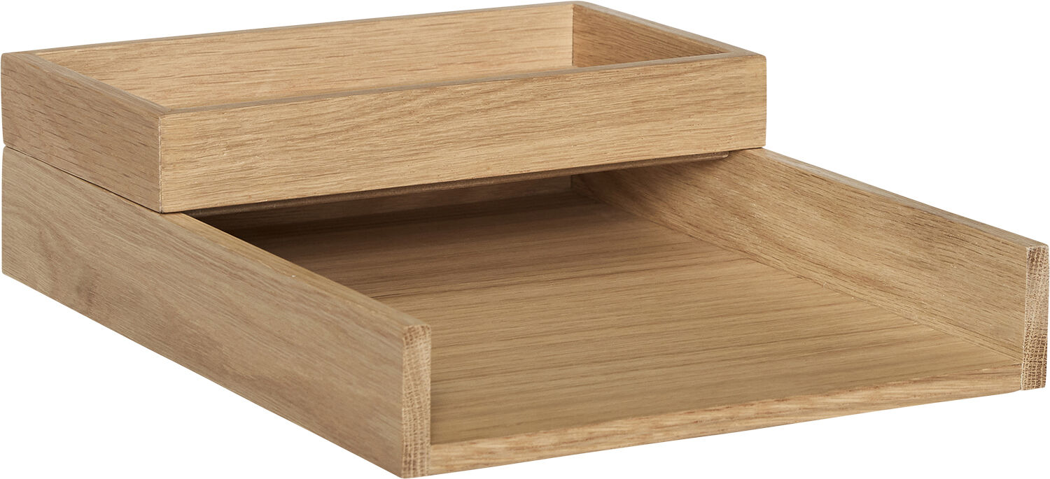Rail Desk Organiser Natural set of 2