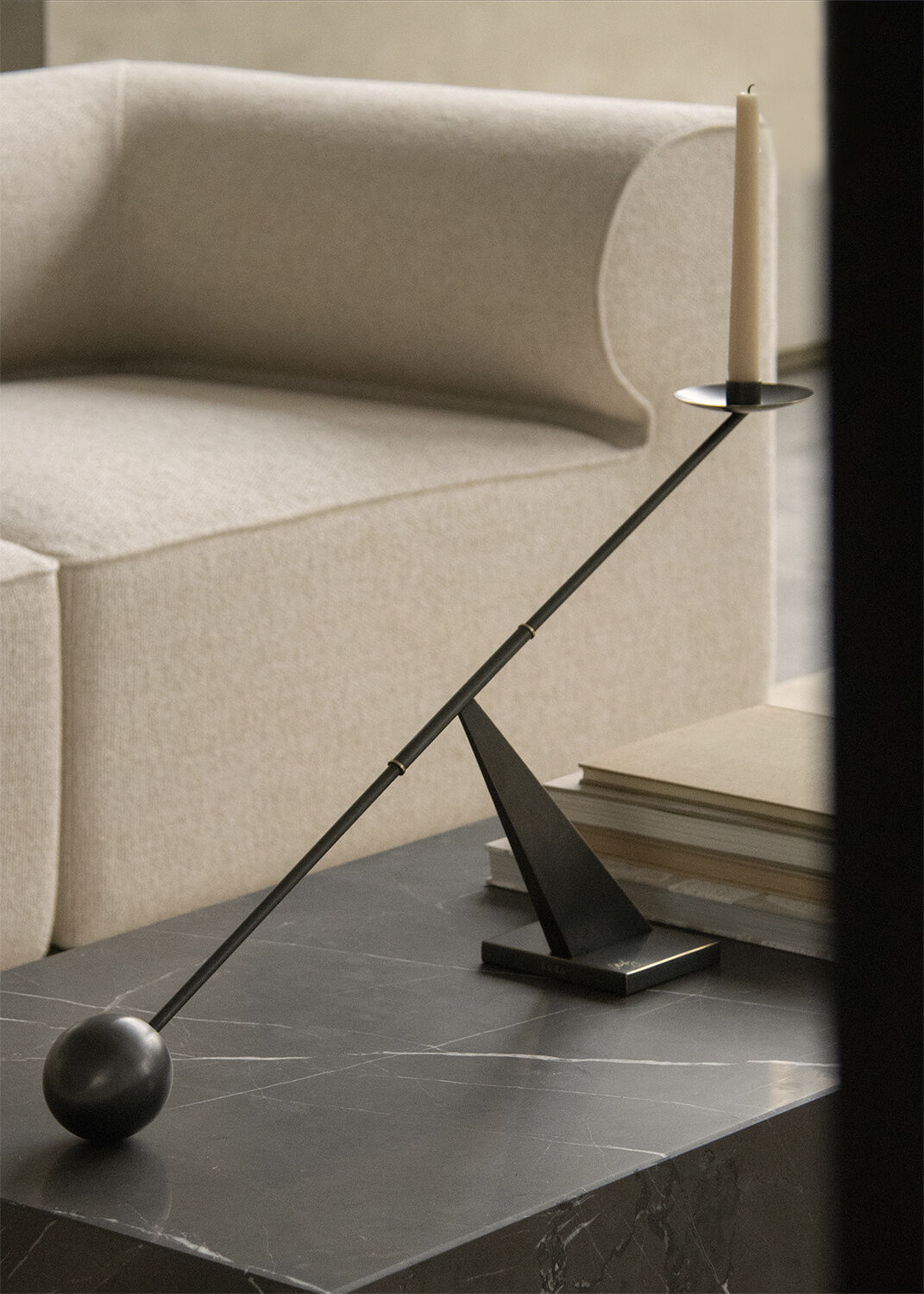 Interconnect Candle Holder, W70, Bronzed