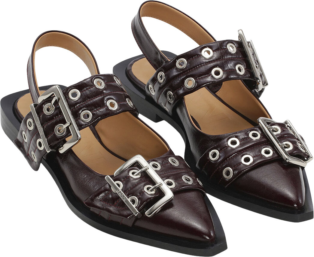 Feminine Buckle Ballerina Naplack