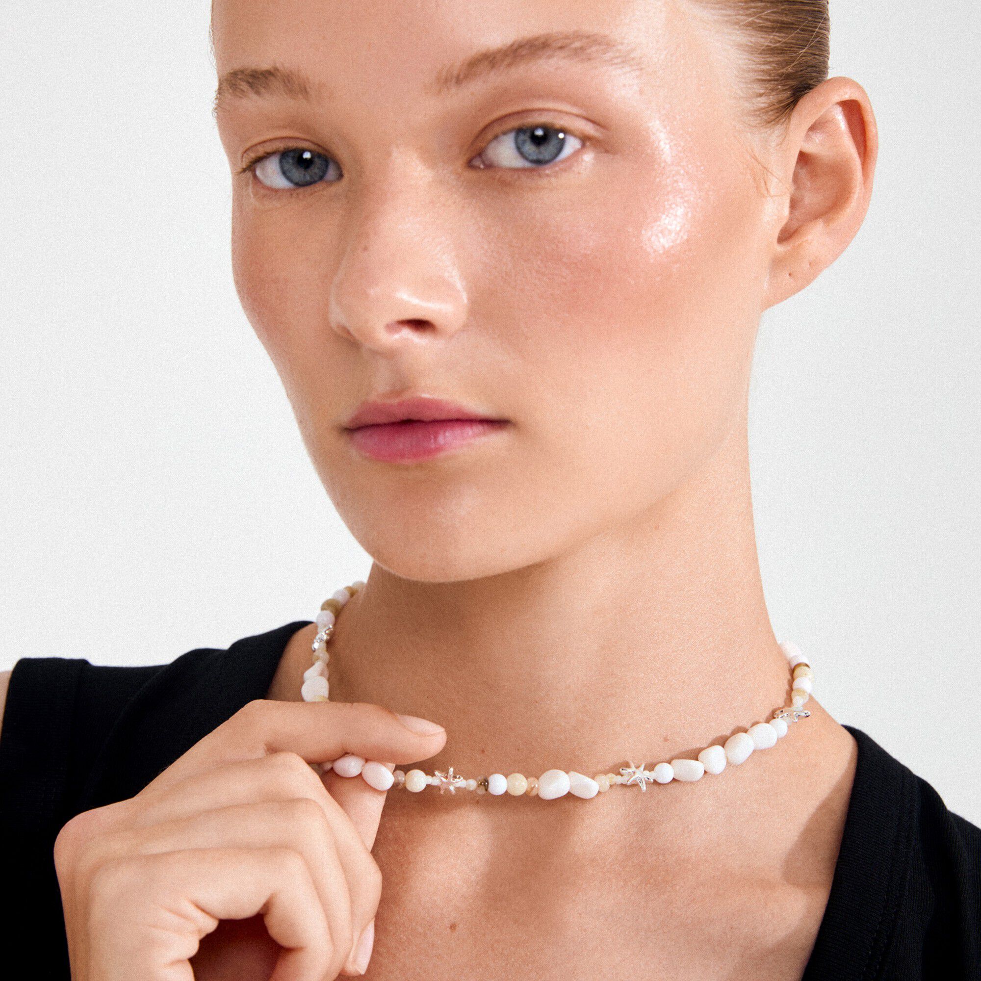 PRISM necklace white/gold-plated