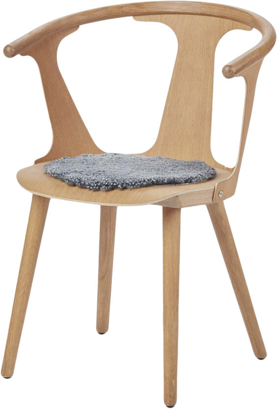 Seat Cover, Short-Wool Curly New Zealand Sheepskin, Round &Oslash;34 cm Graph