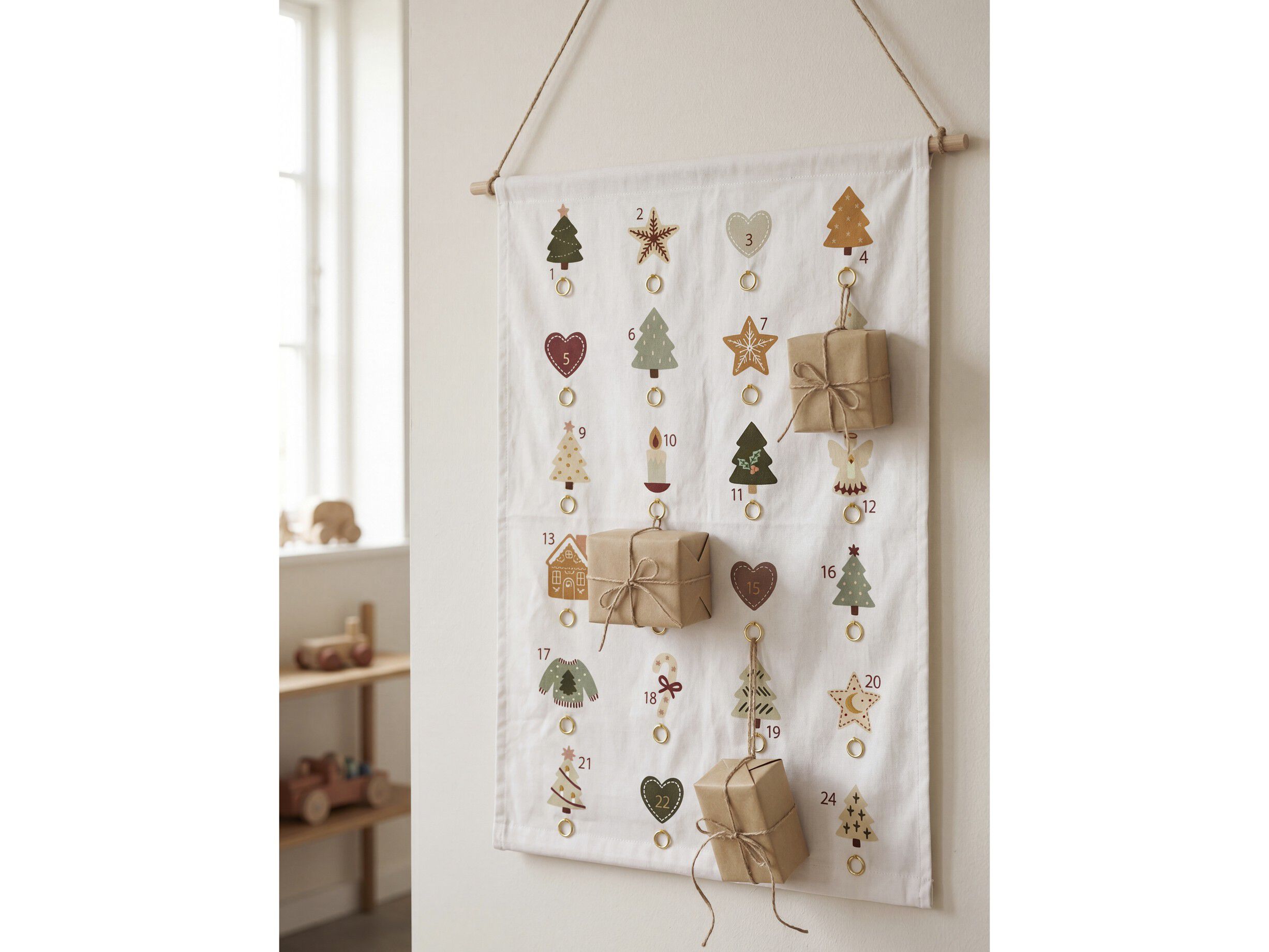 Julkalender 50 x 70 cm Merry Moments Green