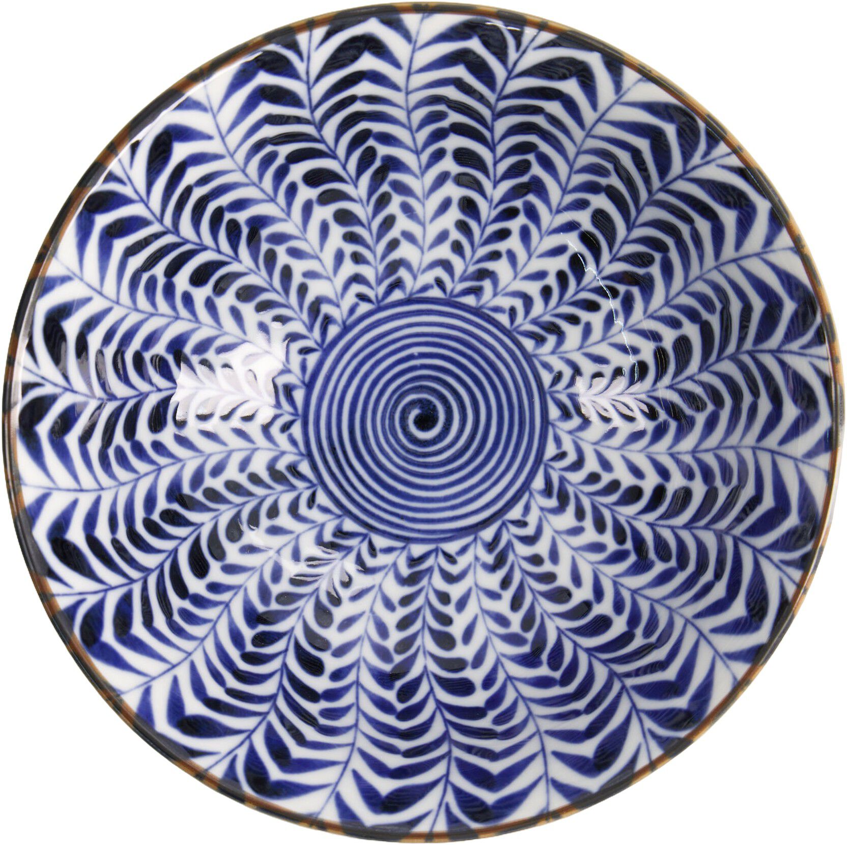 Mino Blue Mixed Bowls Ramen 19x8cm Shidare 21599 6/36