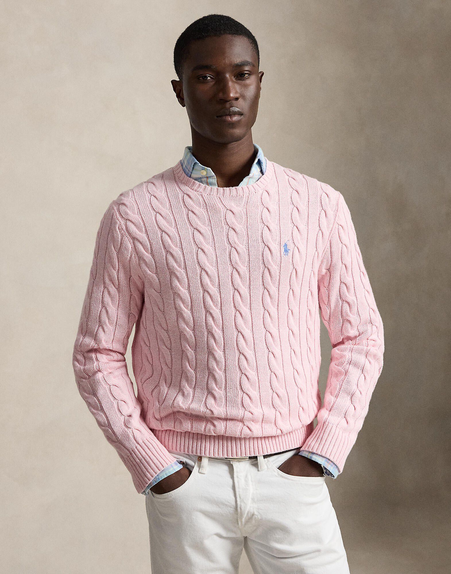 Cable-Knit Cotton Sweater