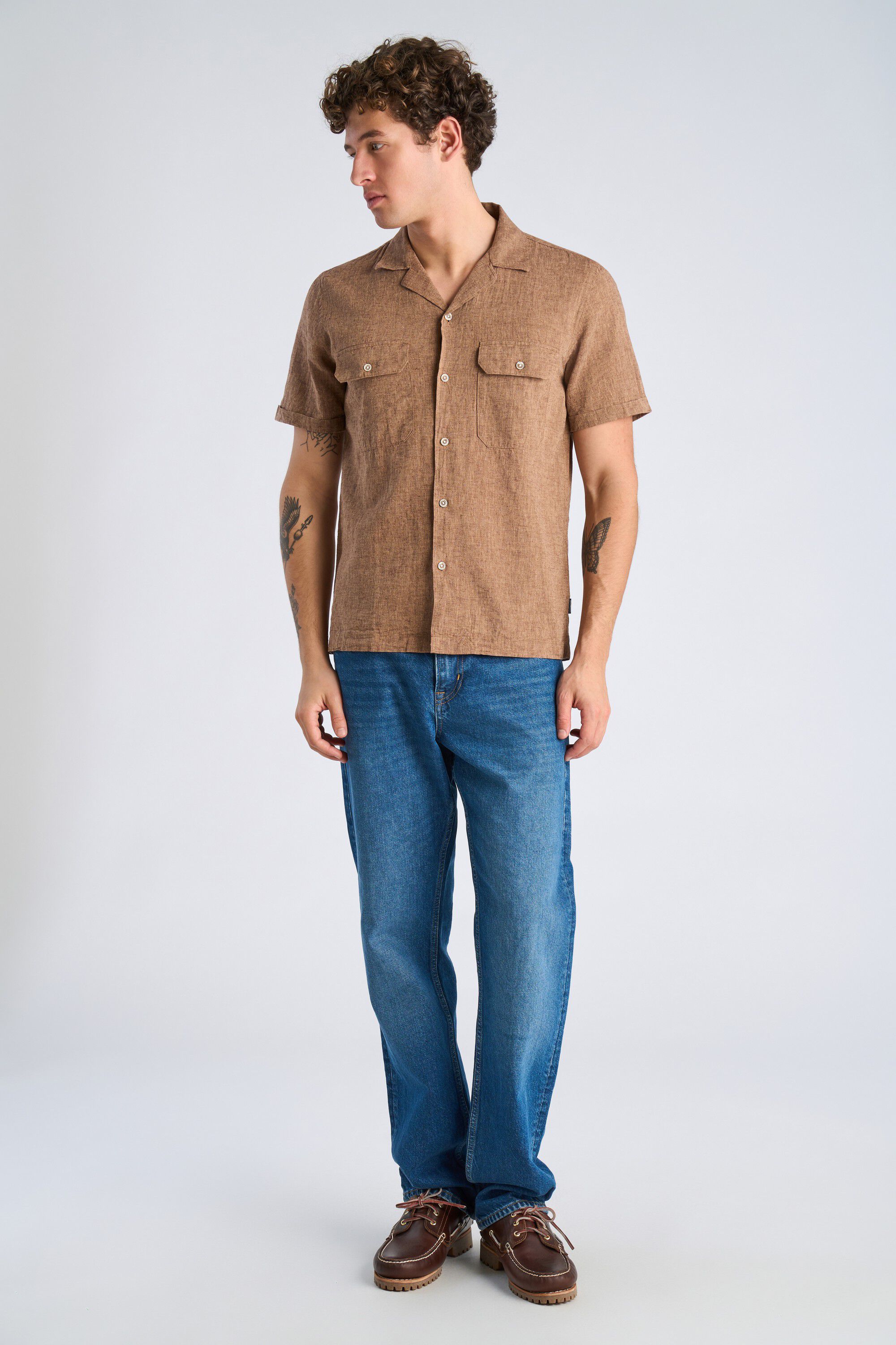 Cotton/linen resort shirt S/S