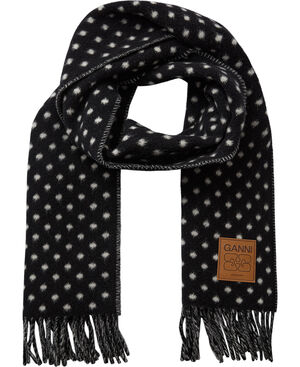 Double Face Wool Knit Scarf