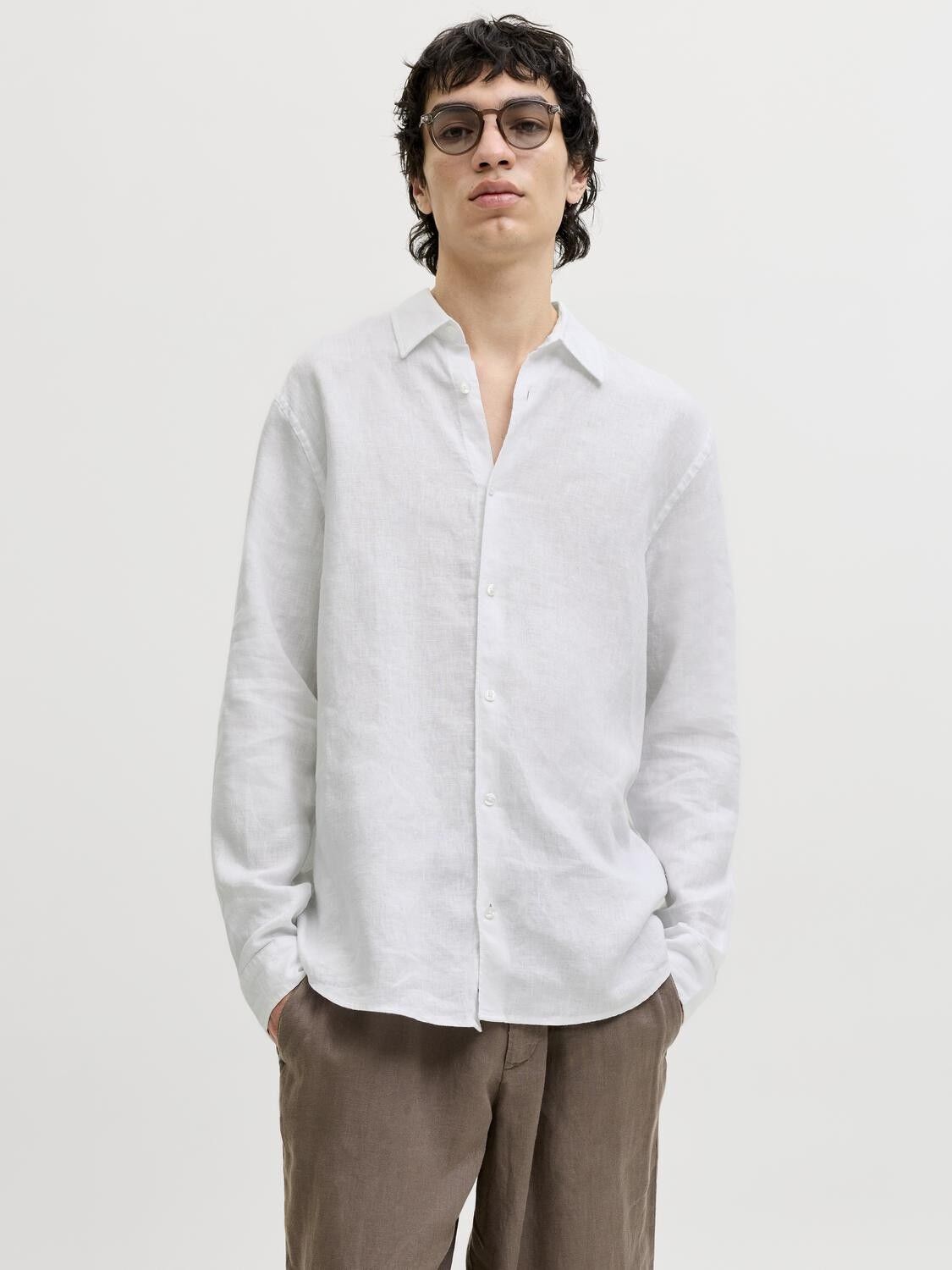 JPRBLALAWRENCE LINEN LS SHIRT SN