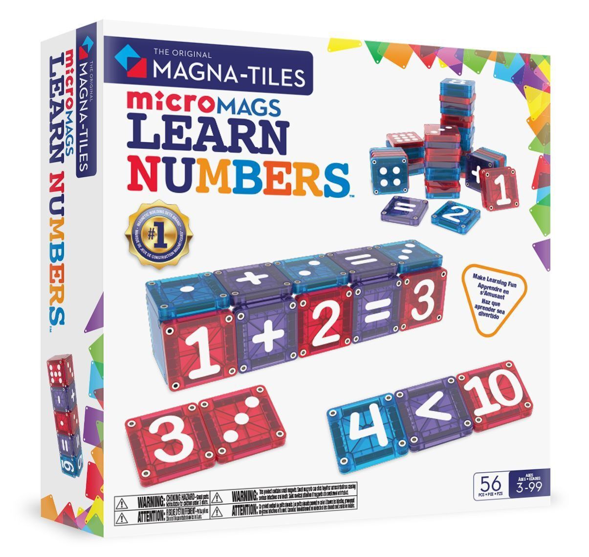 MAGNA-TILES, Learn Numbers, 56 pcs