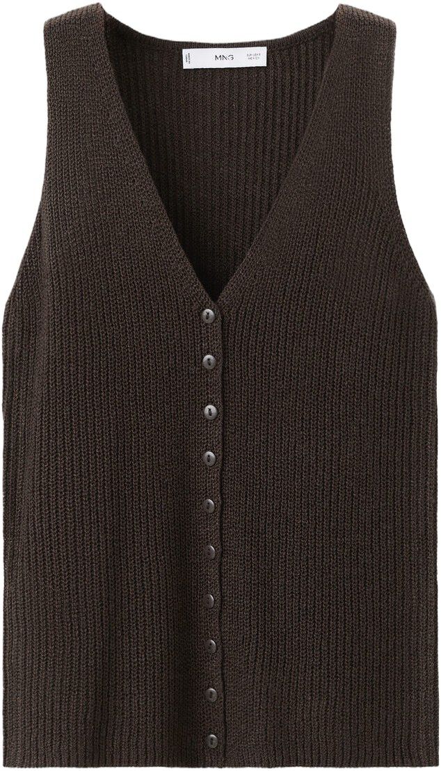 Openwork knitted waistcoat