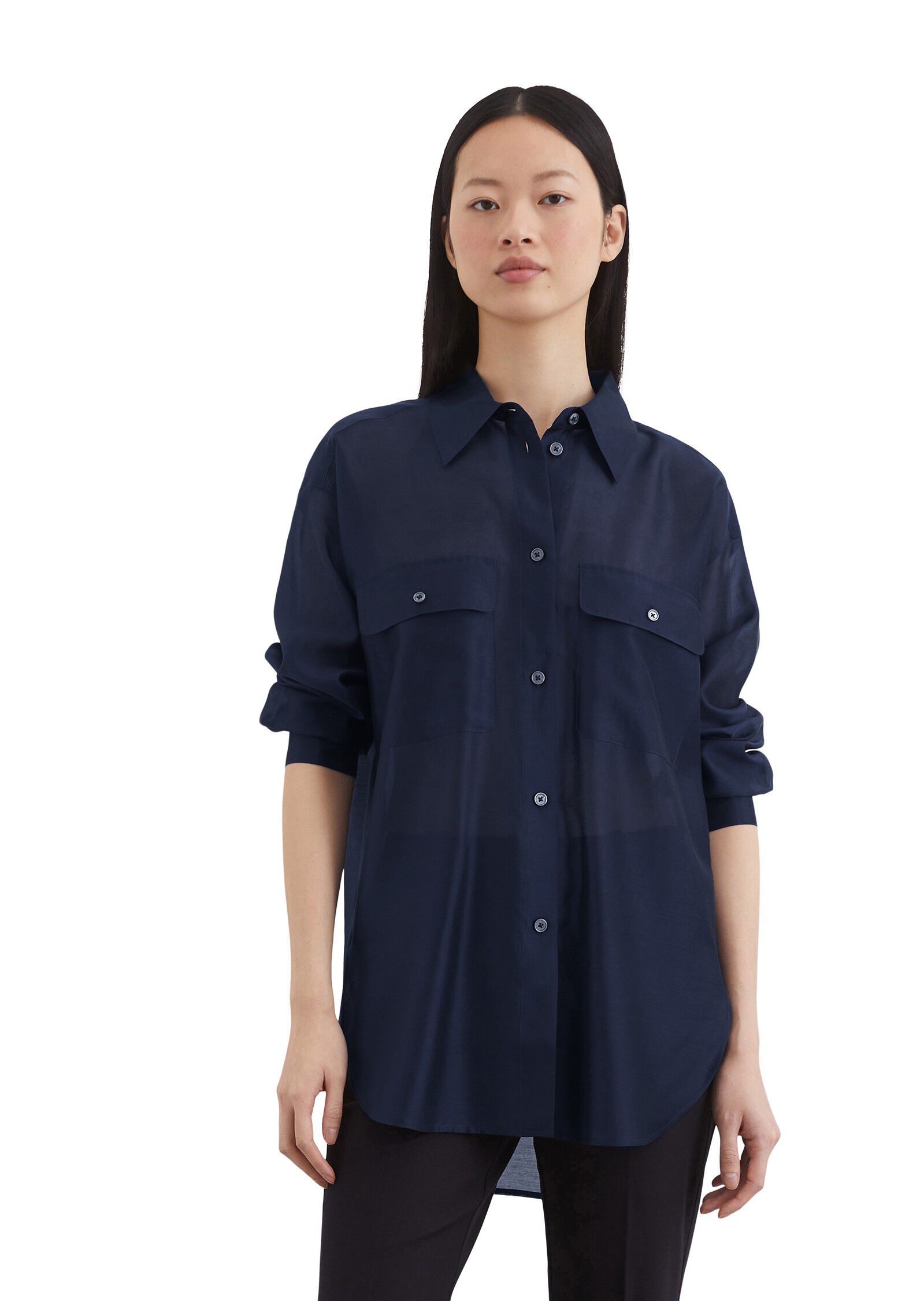 Blouse, long oversized shape, kent