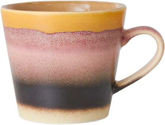 70s ceramics cappuccino mug sunset