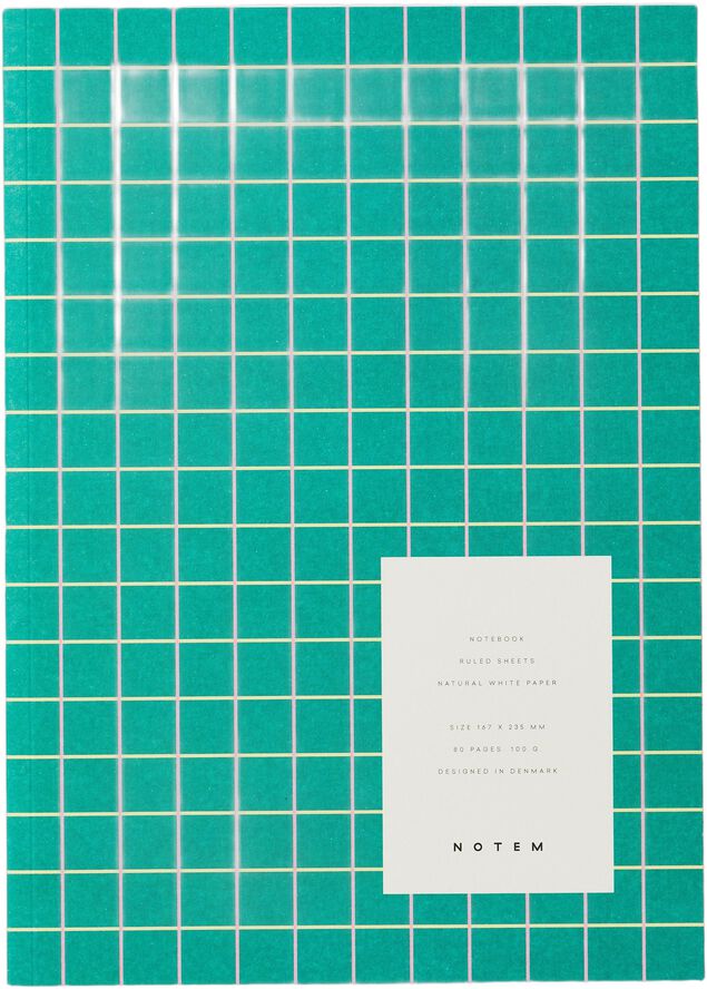 VITA Softcover Notebook - Medium, New Green Grid