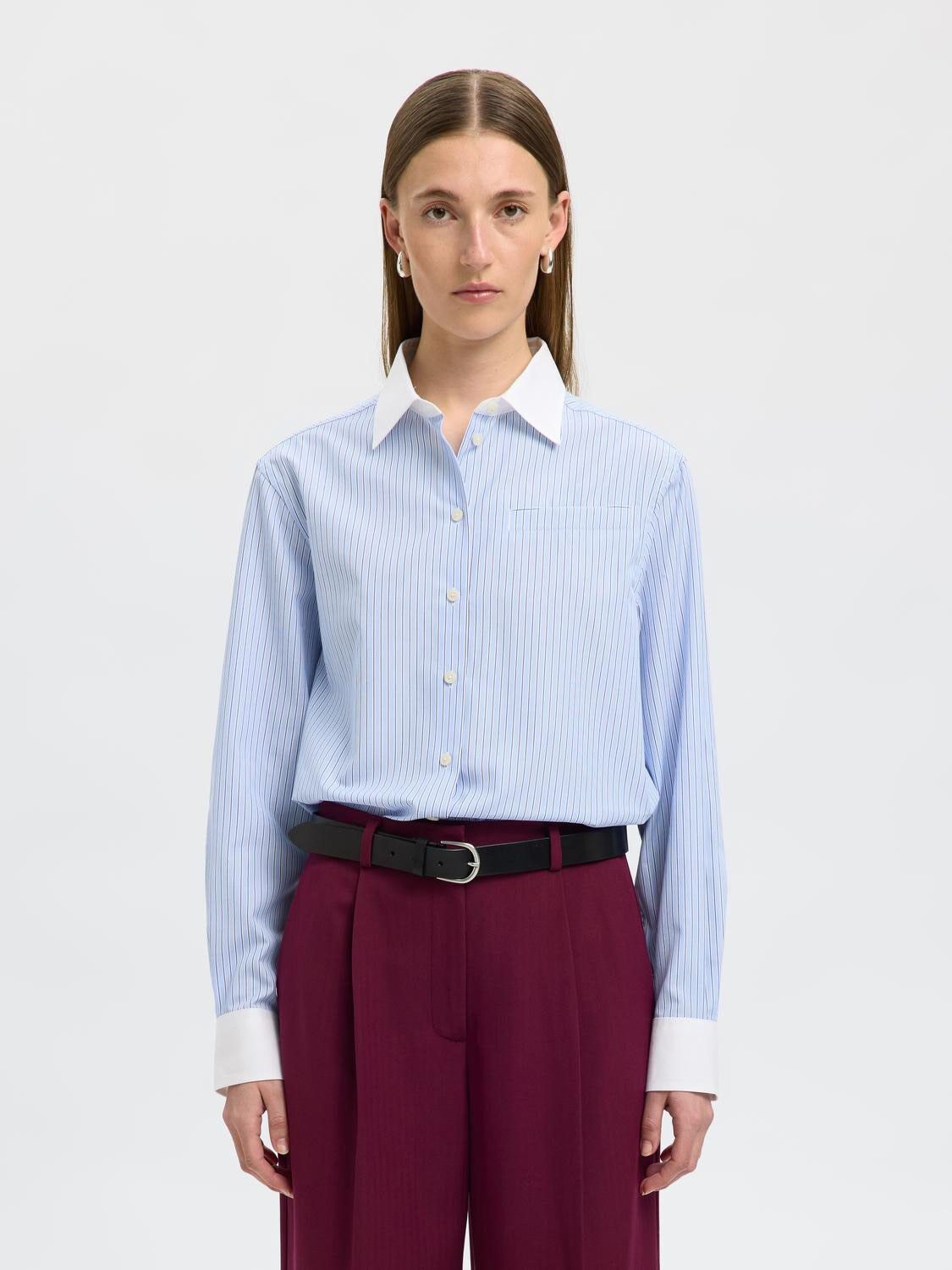 SLFILINA RELAXED CONTRAST LS SHIRT