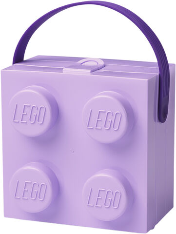 LEGO BOX W. HANDLE -  LAVENDER
