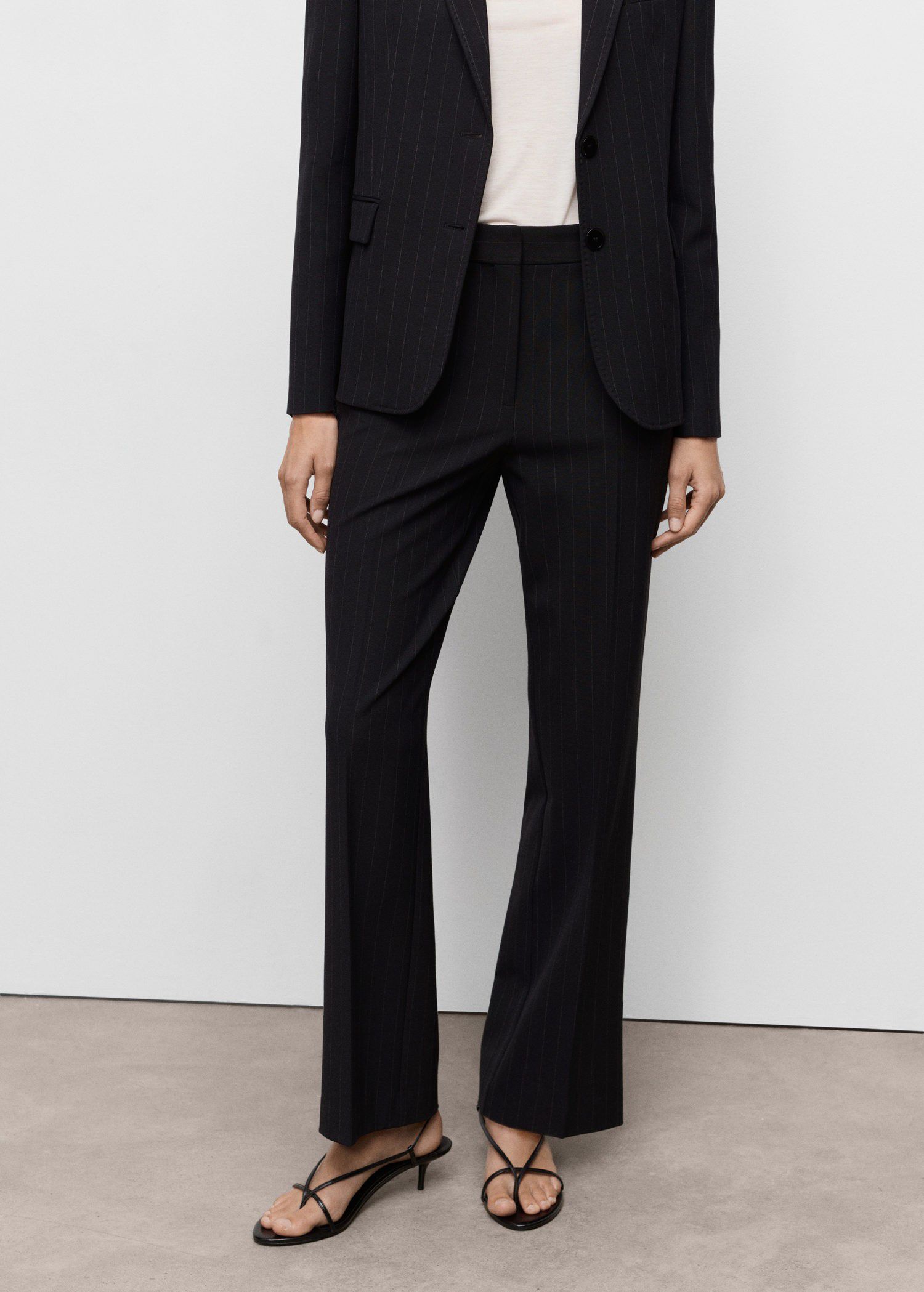 Straight-fit suit trousers