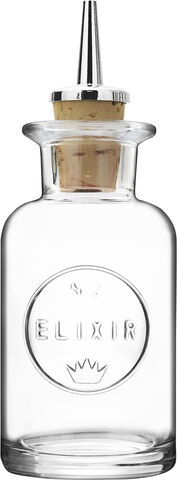 Flaske med stål-skjenketut rund Elixir No. 2 10 cl