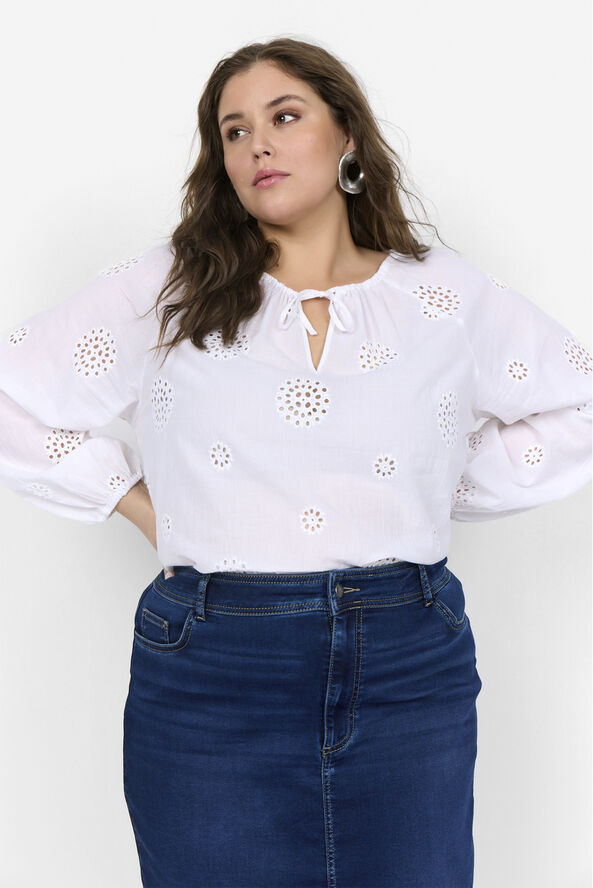 Curvy WA-GIT 1 Bluse Hvid