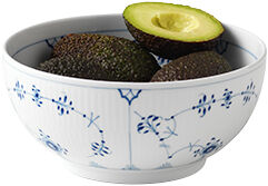 Blue Fluted Plain sk&aring;l 1,1 L /18 cm