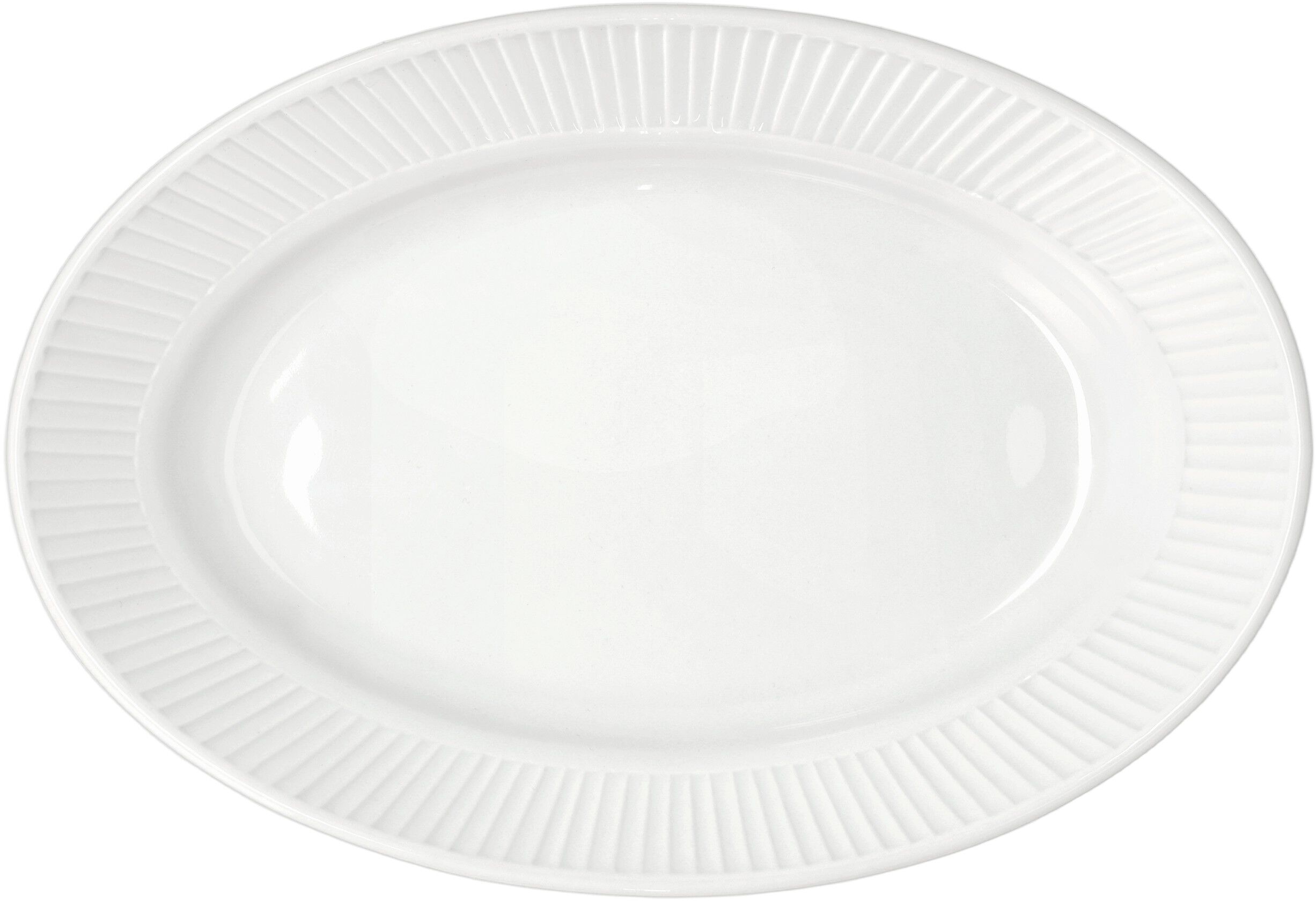 Serveringsfat Pliss&eacute; 22,5 x 15,5 cm Vit