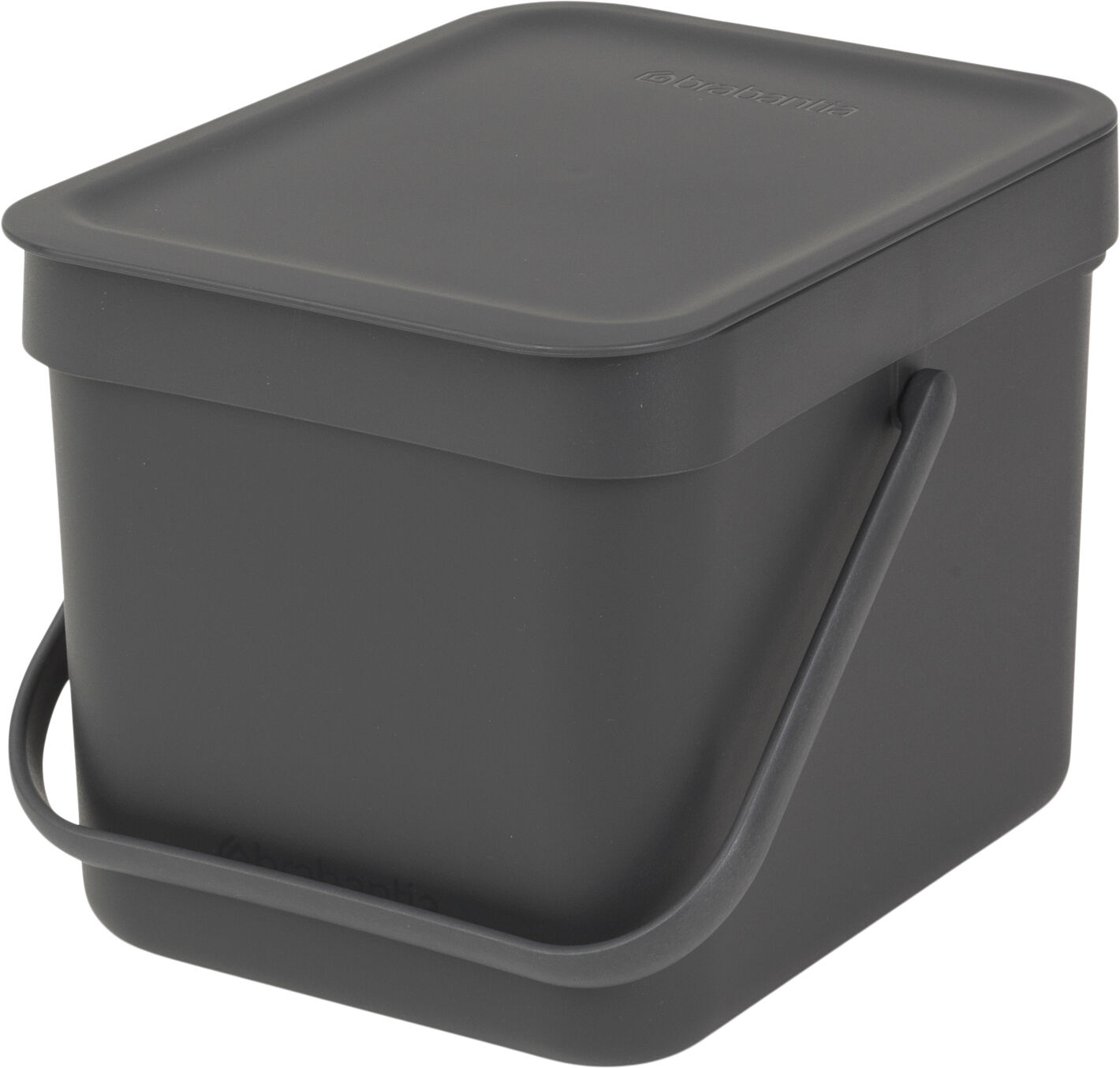 Affaldsspand m/l&aring;g sort.kon. 6 ltr