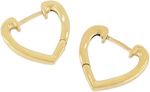 Earrings open heart