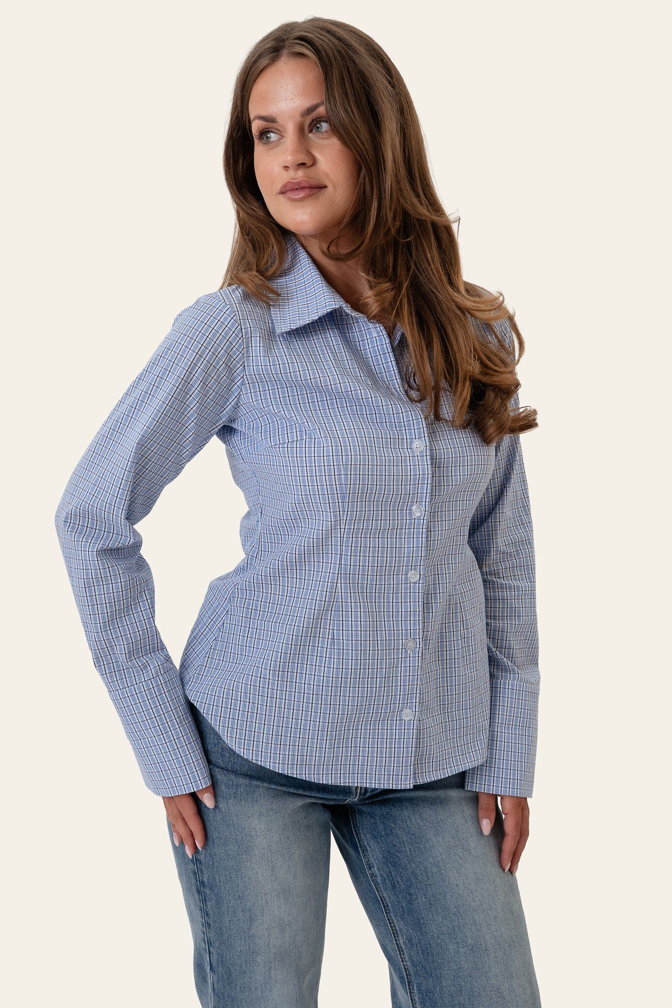 SiljeIC Shirt - Blue White Checks