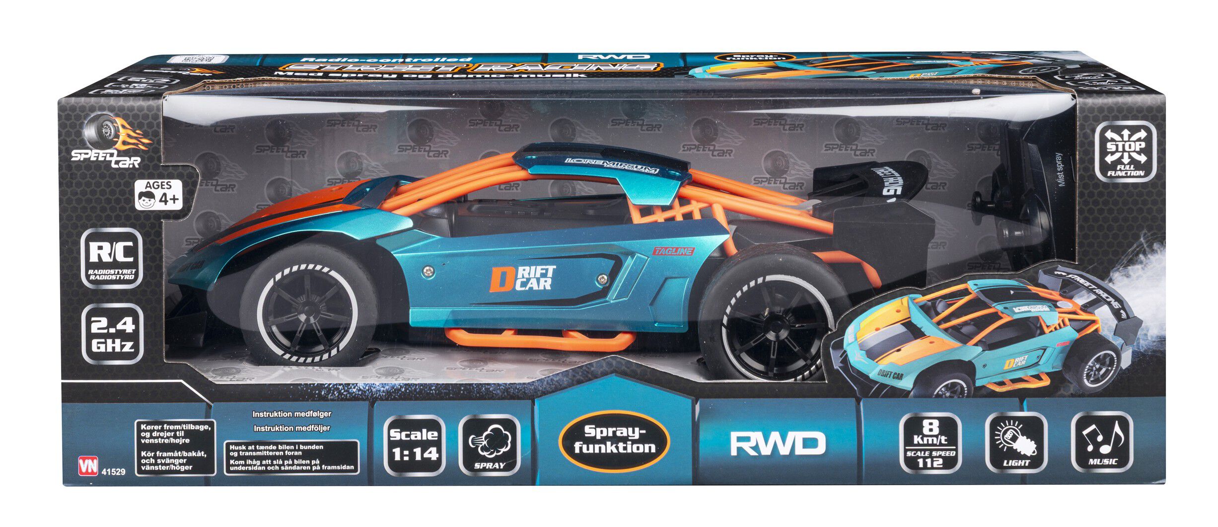 R/C DRIFTCAR 4WD-R&Oslash;G 1:14