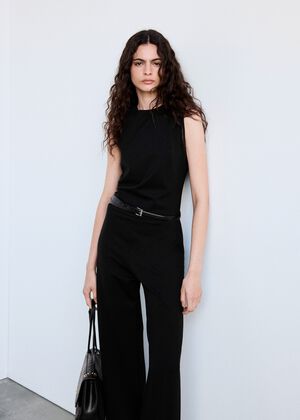 Belted jumpsuit with ruched details