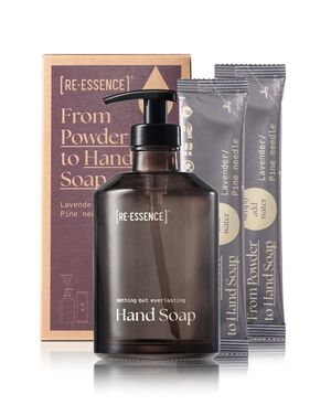 H&aring;nds&aelig;be - Glasdispenser + 2 Refills (Lavendel/Fyrren&aring;l)