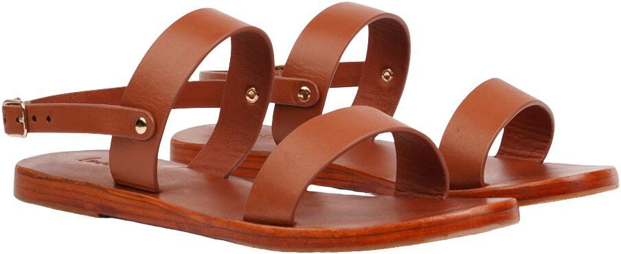 SAMO - LEATHER SANDAL W/ HEEL STRAP