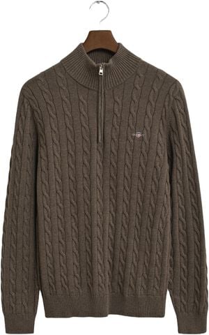 COTTON CABLE HALF ZIP