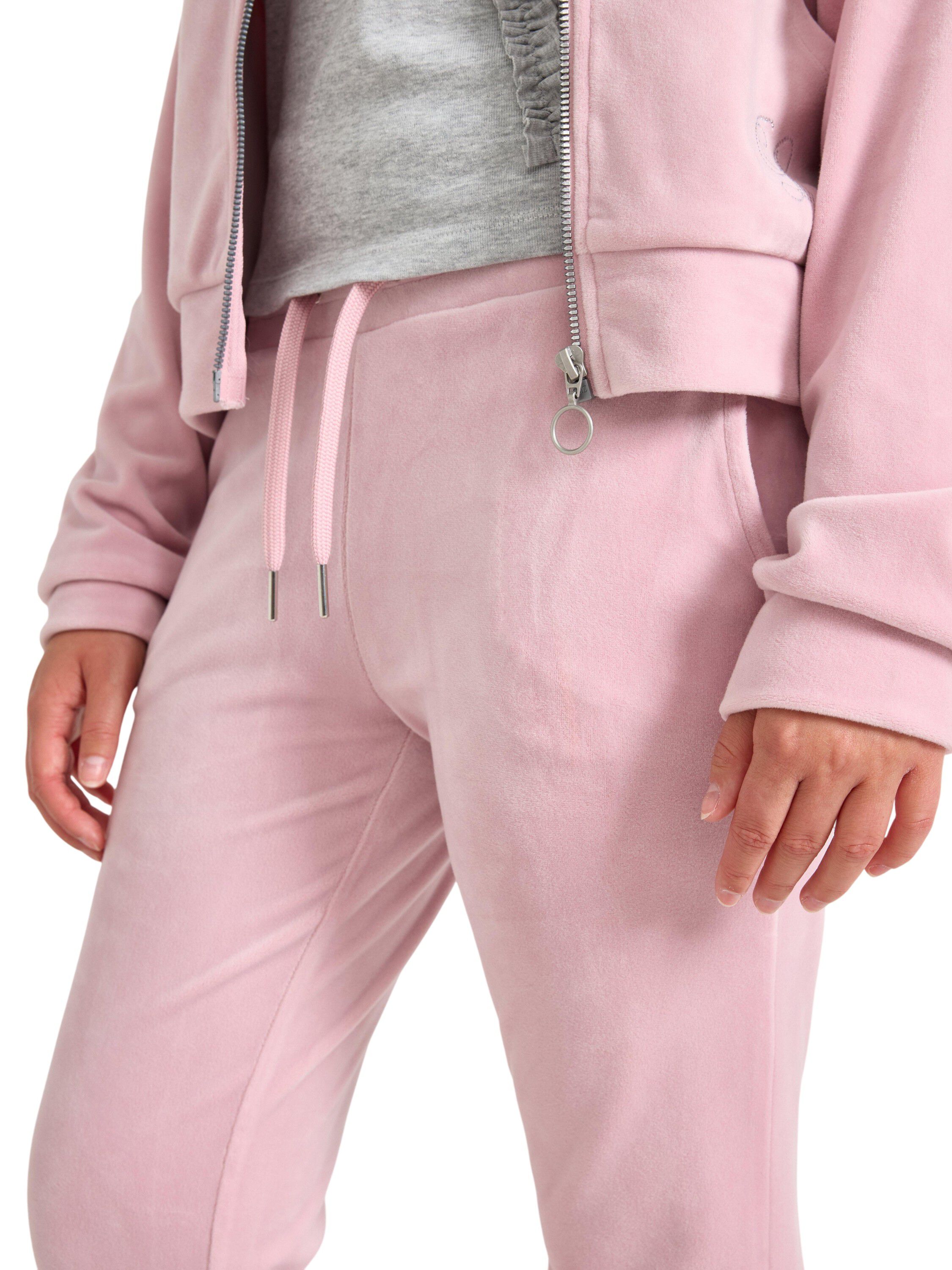 Soft jersey trousers in velour with