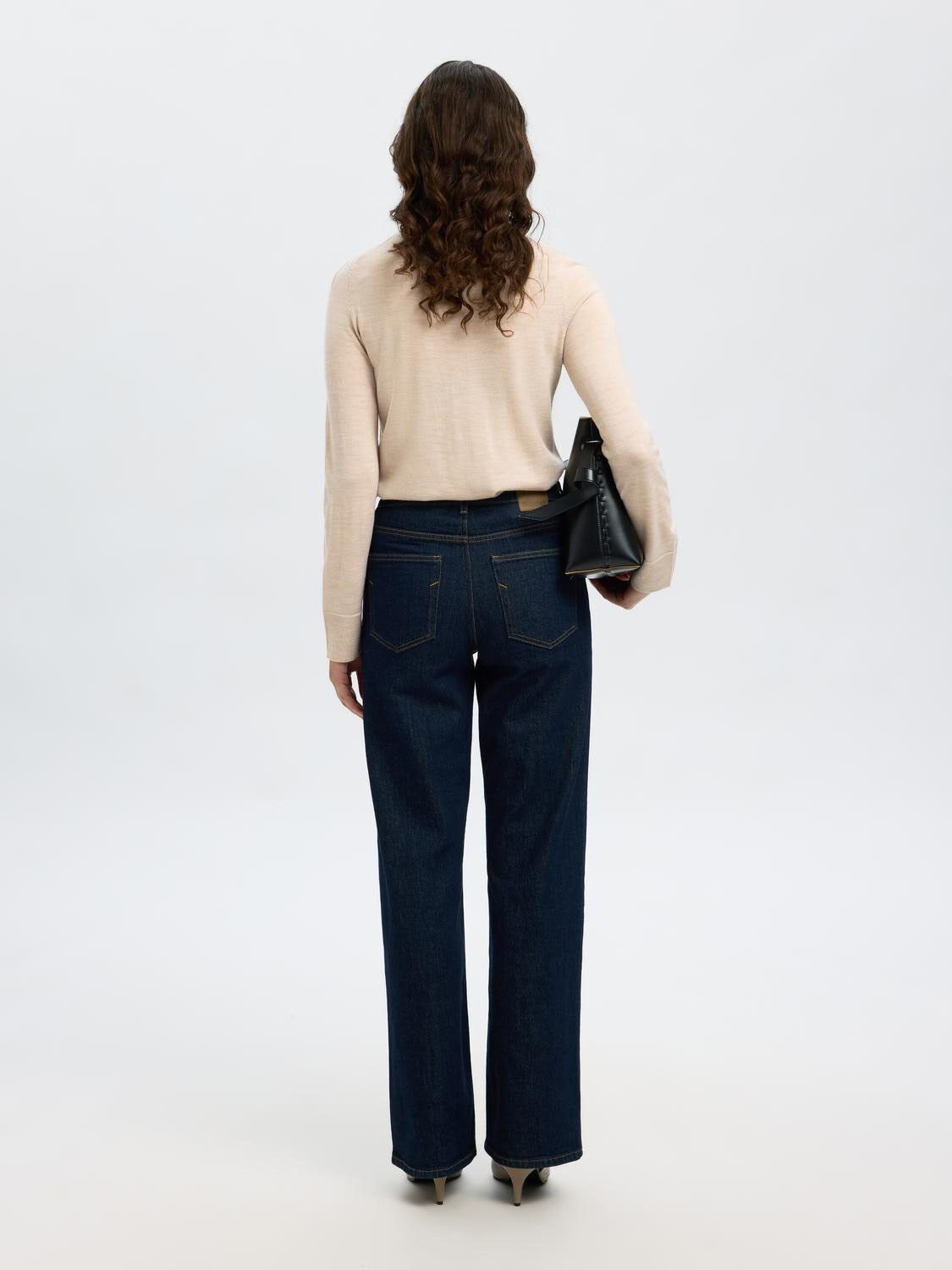 Slfthea Ls Knit Merino Collar Neck Noos