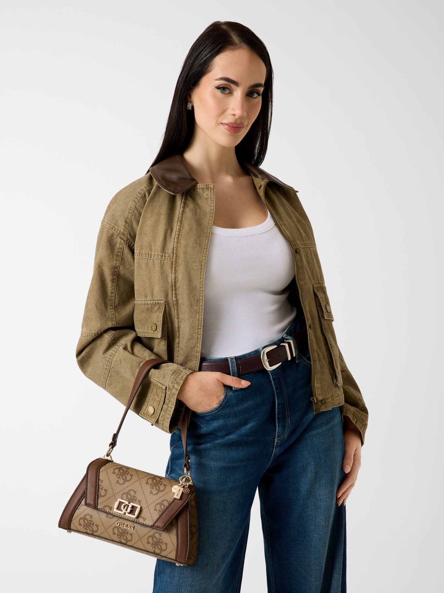 KARNILLA LOGO FLAP SHLDR BAG