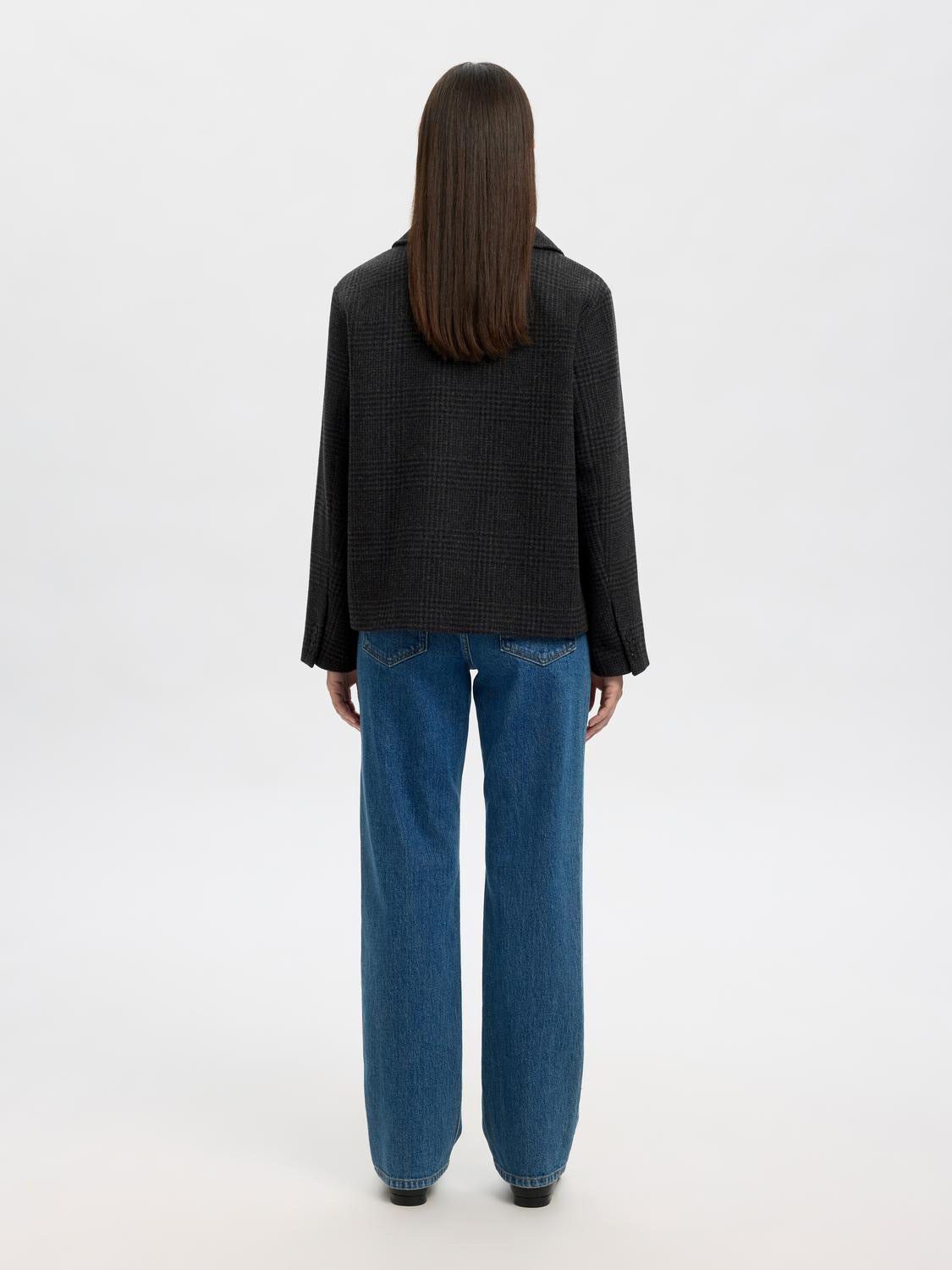 SLFALMA PATTERN WOOL BLEND JACKET