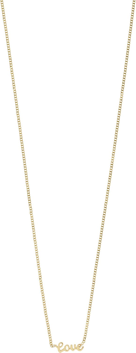 Halsk&aelig;de : Love tag : Guldbelagt