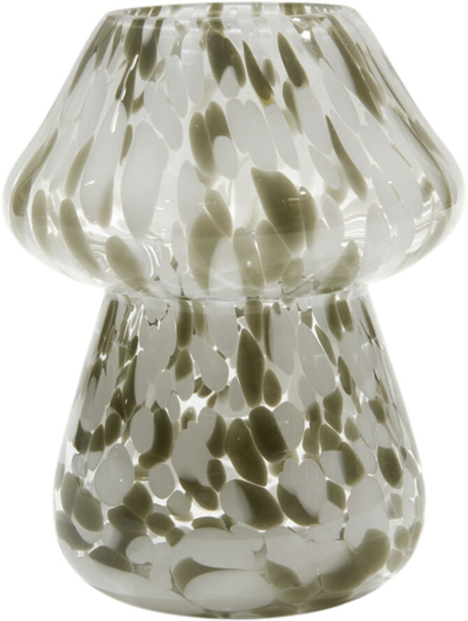 Vase m/pletter D19x23cm glas GF