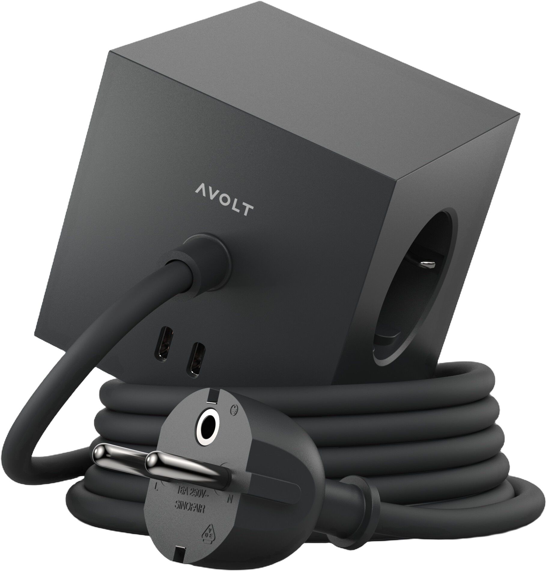 Square 1 - USB-C - 1,8m F EU - Stockholm Black