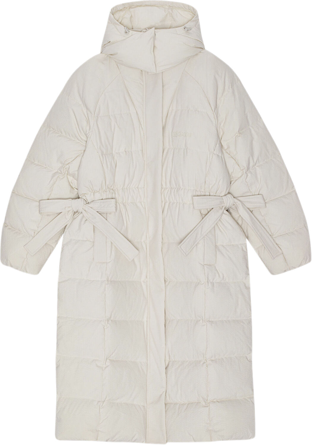 Tech Seersucker Puffer Coat