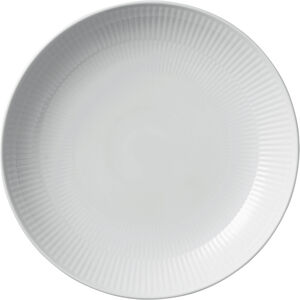 White Fluted Modern 25 cm tallrik