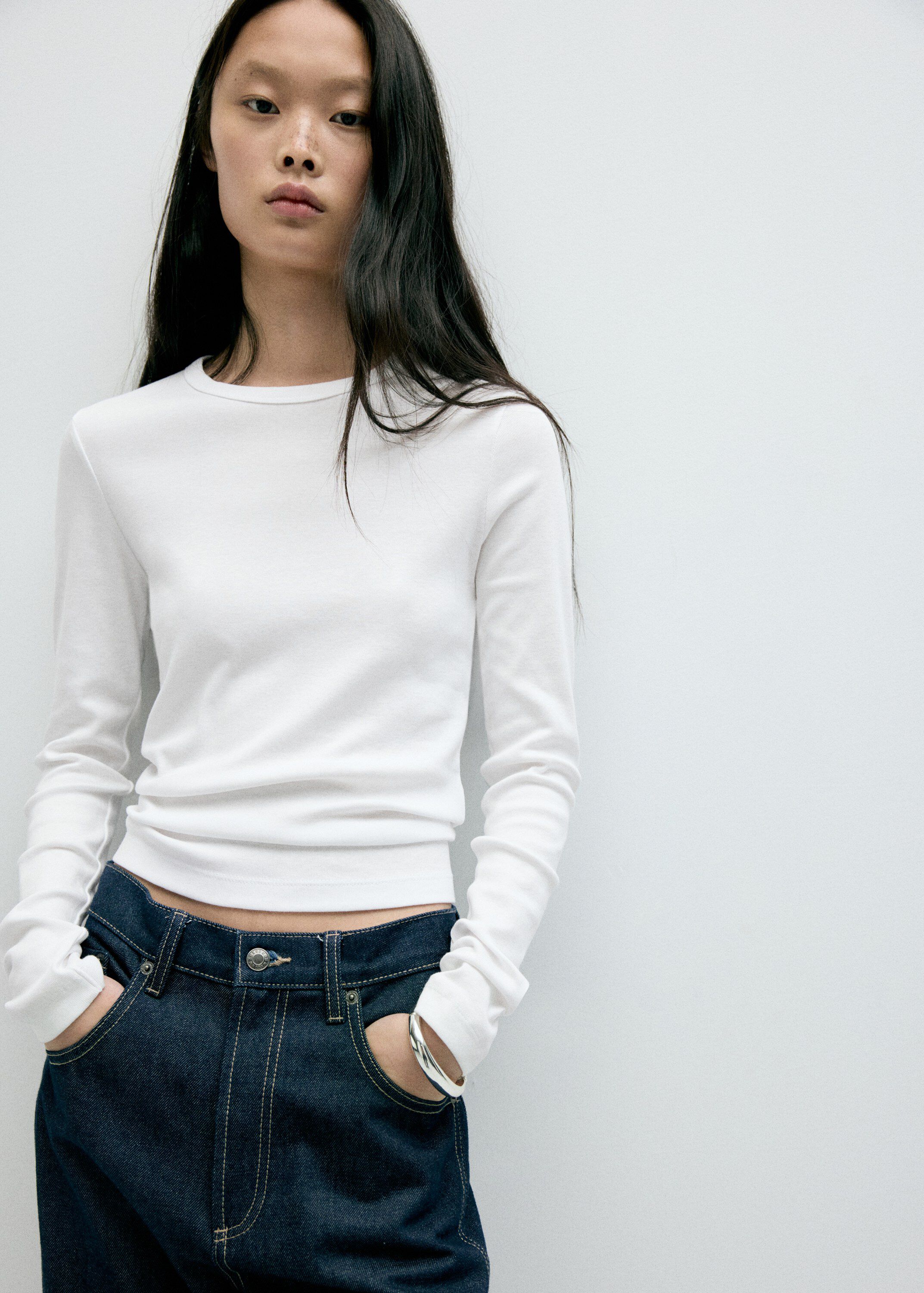 Fitted cotton t-shirt