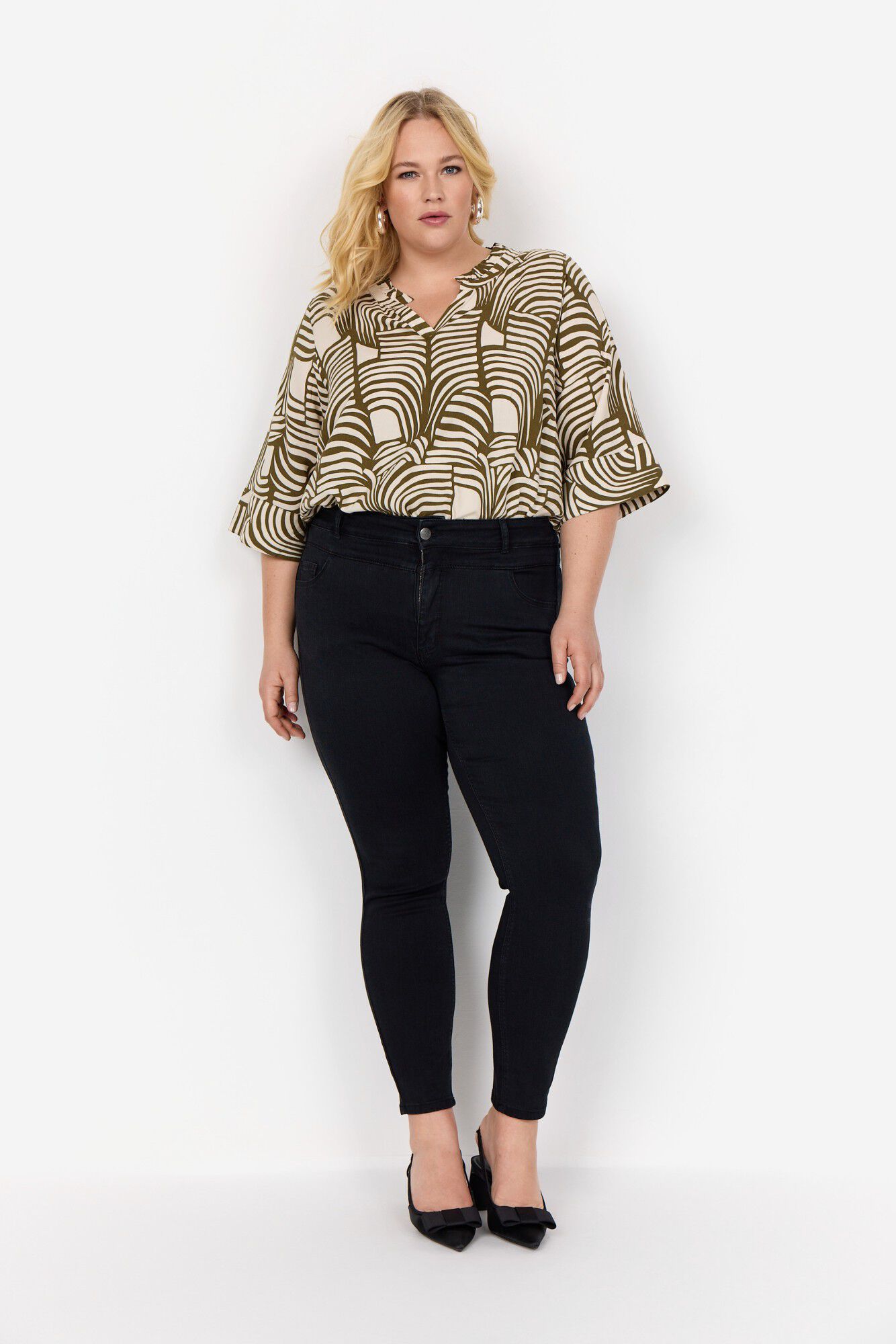 Curvy WA-LOVIS 2 Bluse Oliven