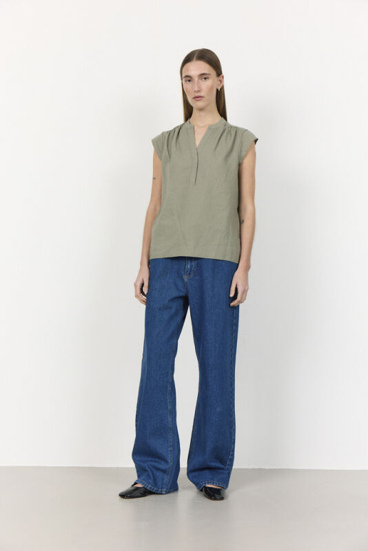 LR-NAJA 19 Bluse Gr&oslash;n