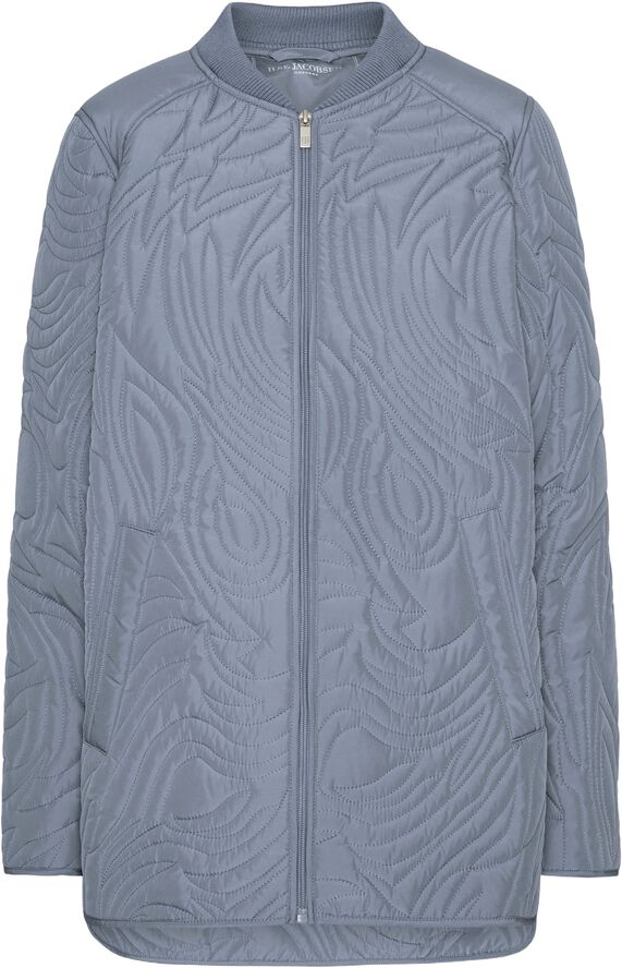 Short Quilt Jacket with Rib