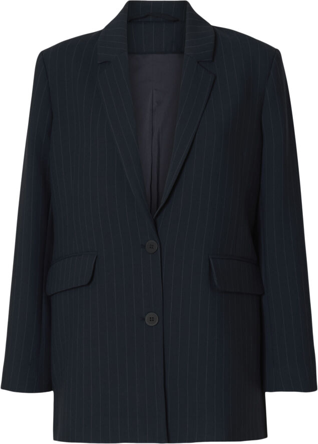 SLFRITA LS RELAXED BLAZER PIN STRI