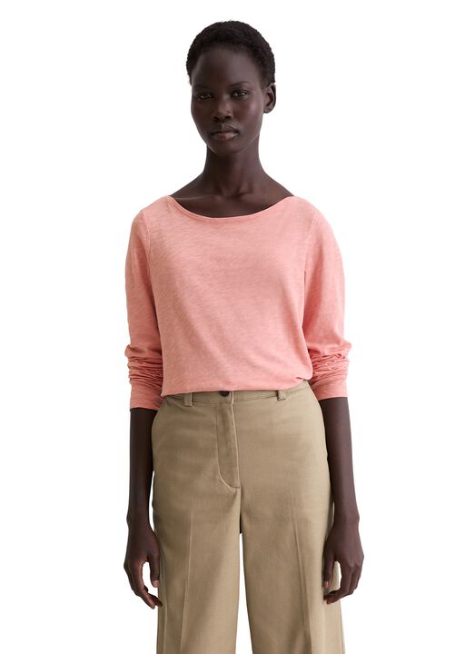 T-shirt, long sleeve, boat neck